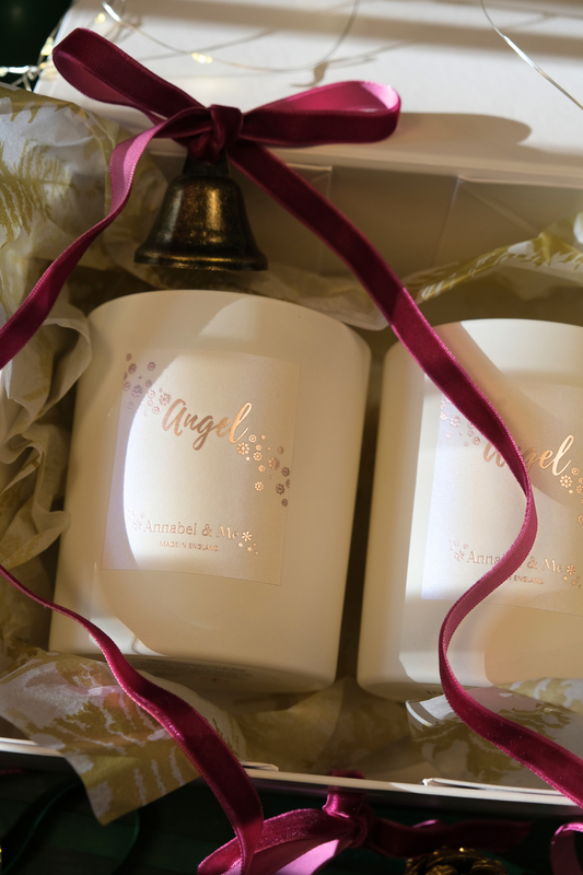 Sweet Orange Angel candle - bergamot, lavender and sweet orange - white 30cl