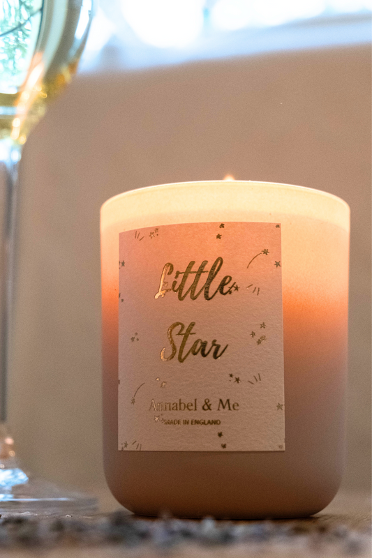 Sparkly G&T Little Star candle - lavender, juniper berry and lemon verbena - dove grey 20cl